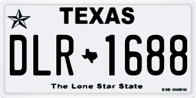 TX license plate DLR1688