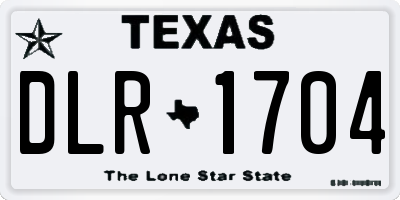 TX license plate DLR1704
