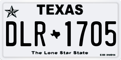 TX license plate DLR1705