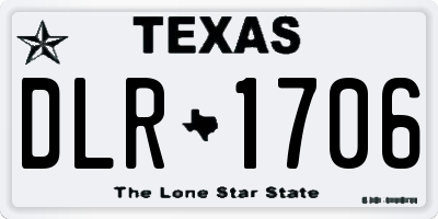 TX license plate DLR1706