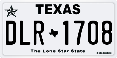 TX license plate DLR1708