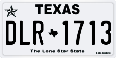 TX license plate DLR1713