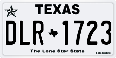 TX license plate DLR1723