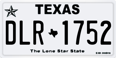 TX license plate DLR1752