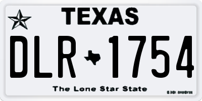TX license plate DLR1754