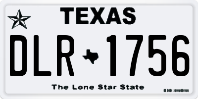 TX license plate DLR1756