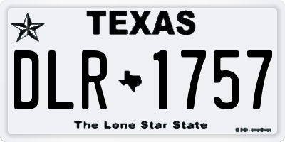 TX license plate DLR1757
