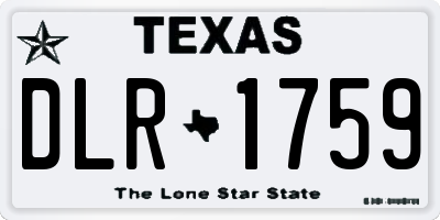 TX license plate DLR1759