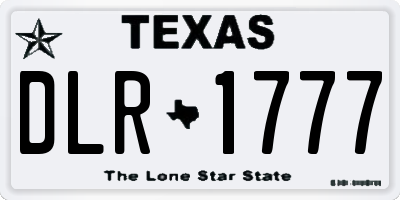 TX license plate DLR1777