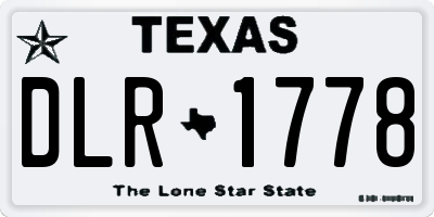 TX license plate DLR1778