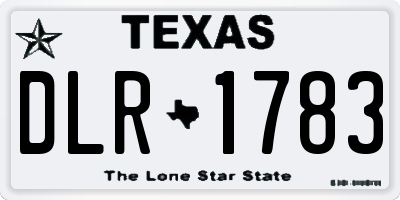 TX license plate DLR1783