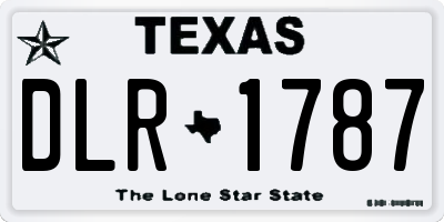TX license plate DLR1787