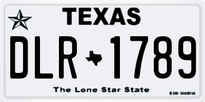 TX license plate DLR1789