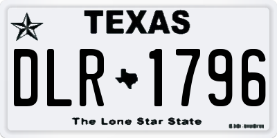 TX license plate DLR1796