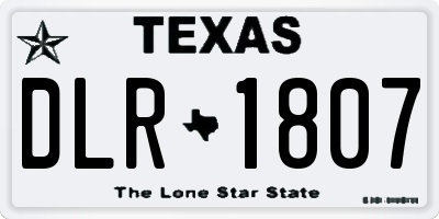 TX license plate DLR1807