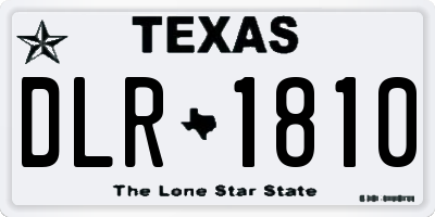 TX license plate DLR1810
