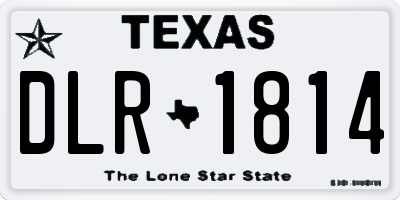 TX license plate DLR1814