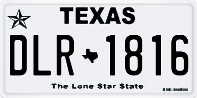 TX license plate DLR1816