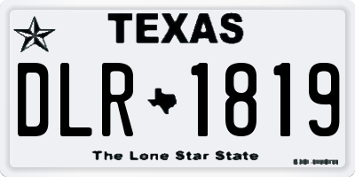 TX license plate DLR1819