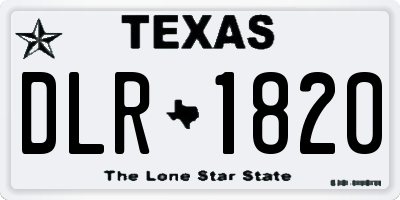 TX license plate DLR1820