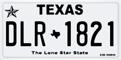 TX license plate DLR1821