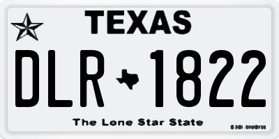 TX license plate DLR1822