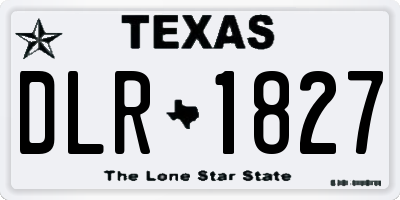 TX license plate DLR1827