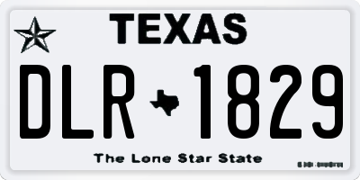 TX license plate DLR1829
