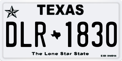 TX license plate DLR1830