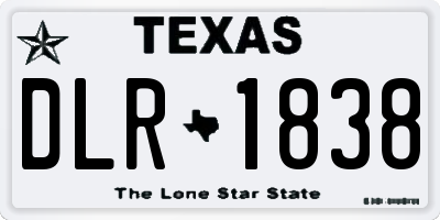 TX license plate DLR1838