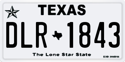 TX license plate DLR1843