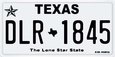 TX license plate DLR1845