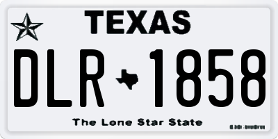 TX license plate DLR1858