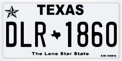 TX license plate DLR1860