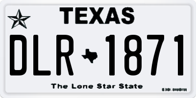TX license plate DLR1871