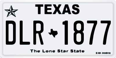TX license plate DLR1877