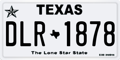 TX license plate DLR1878