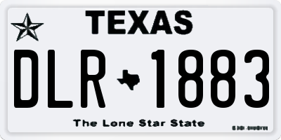 TX license plate DLR1883