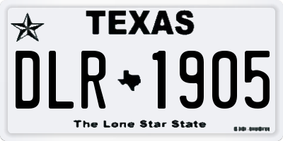 TX license plate DLR1905