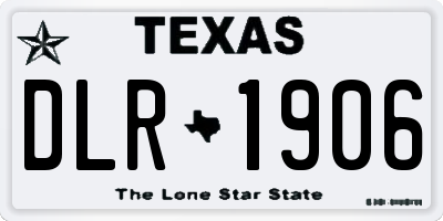 TX license plate DLR1906