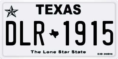 TX license plate DLR1915