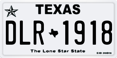 TX license plate DLR1918