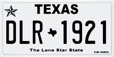 TX license plate DLR1921