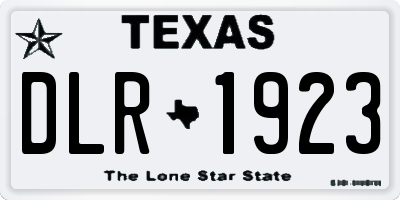 TX license plate DLR1923