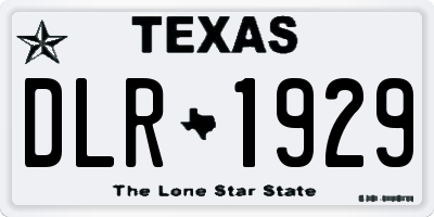 TX license plate DLR1929