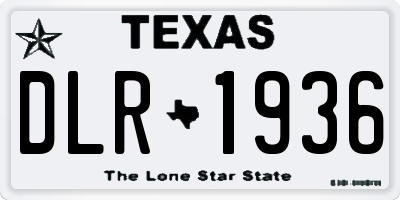 TX license plate DLR1936
