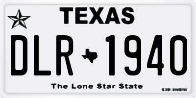 TX license plate DLR1940