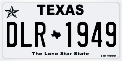 TX license plate DLR1949