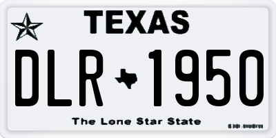 TX license plate DLR1950