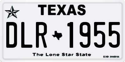 TX license plate DLR1955